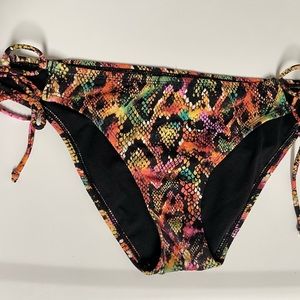Sun dazed snakeskin print bikini bottom